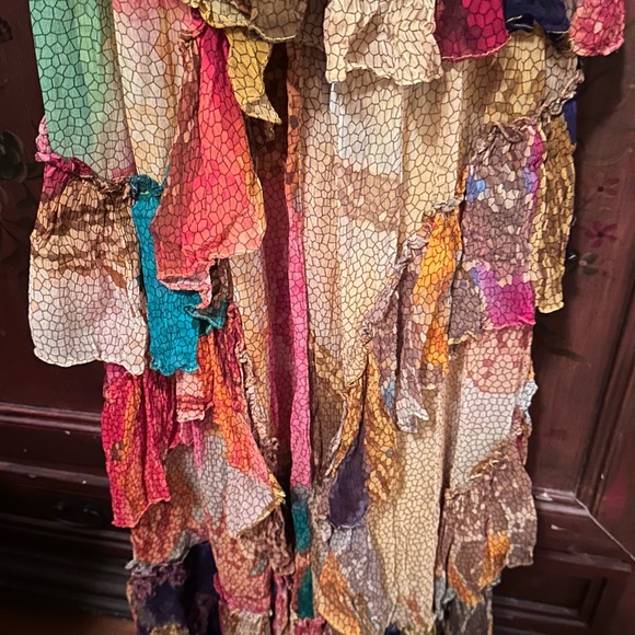 Anthropologie Siddhartha Bansal Colorful Tiered Patchwork Maxi Dress - Picture 5 of 6